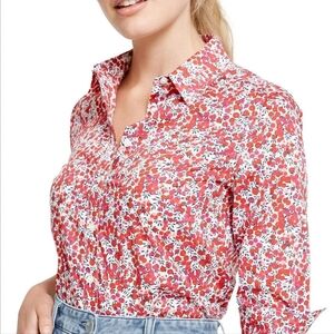 J. Crew Liberty Fabric Poplin Wiltshire Print Button Down Shirt